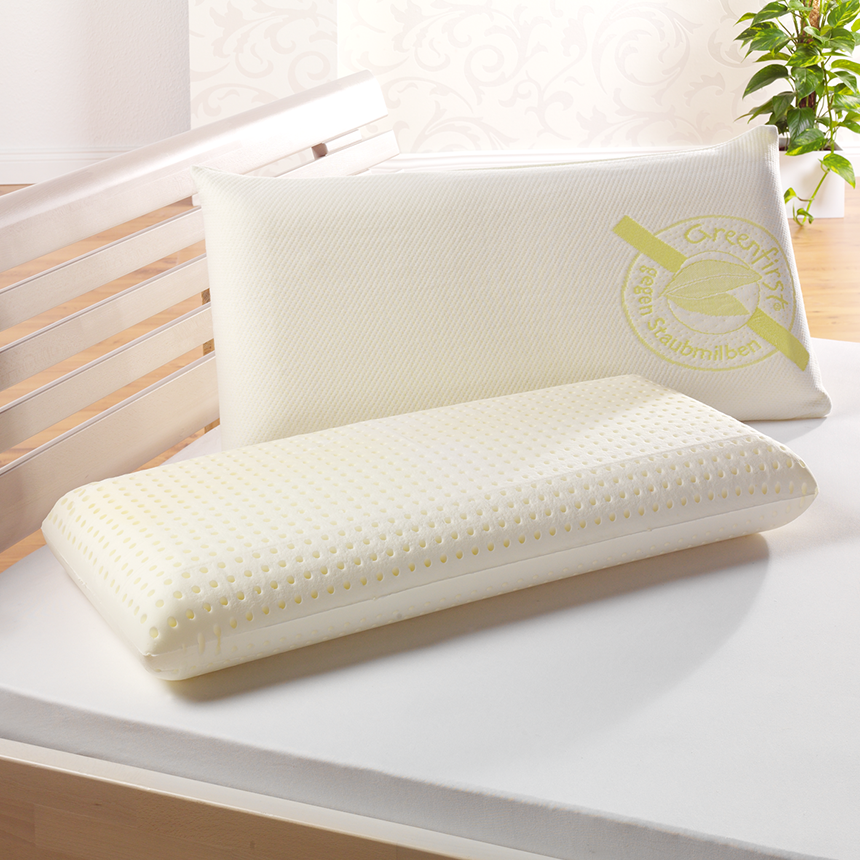 Polštář podporující krk Greenfirst® bílo-zelený