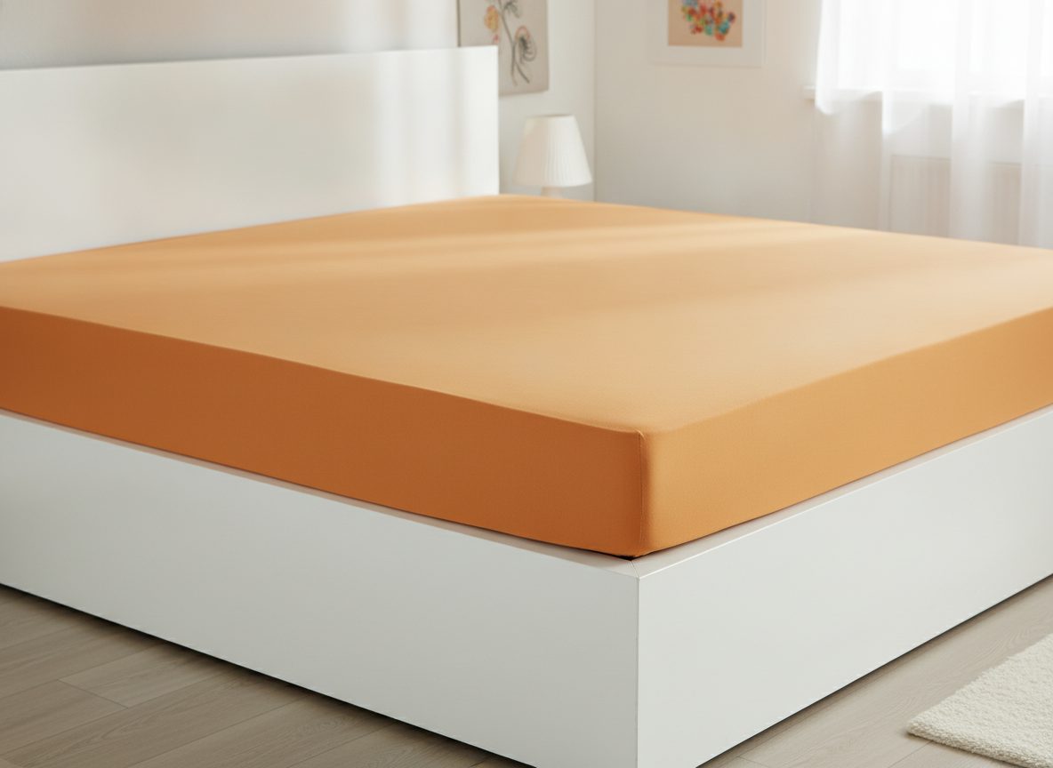 Jersey napínací prostěradlo oranžové